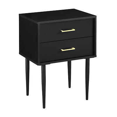 Walker Edison Black Modern Nightstand