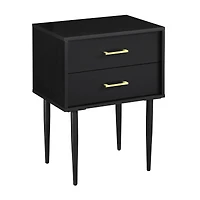 Walker Edison Black Modern Nightstand