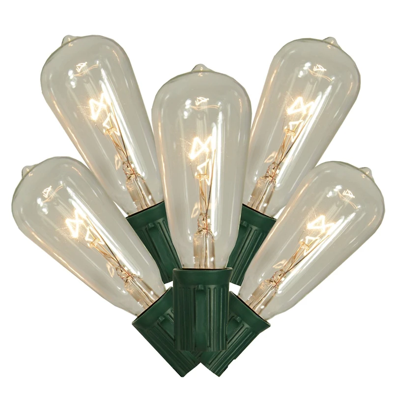 10ct. Clear Transparent Edison Style Patio Lights