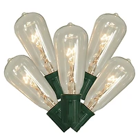 10ct. Clear Transparent Edison Style Patio Lights