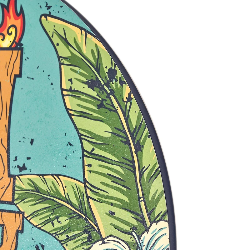 American Art Decor Tiki Bar Round MDF Wall Plaque - 20" x 20" x 0.35"