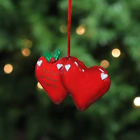 4.25" Red Our 1st Christmas Together Hearts Christmas Ornament