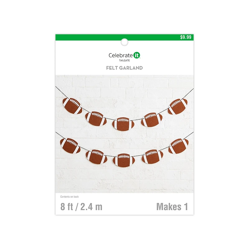 8ft. Football Felt Garland by Celebrate It™