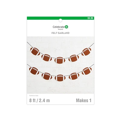 8ft. Football Felt Garland by Celebrate It™