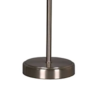 15" Silver Metal Table Lamp with White Fabric Shade by Ashland®