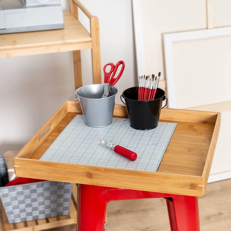 Honey Can Do Bamboo Rolling Cart