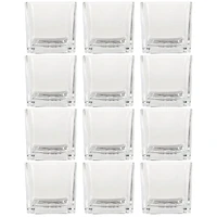 12 Pack: 5" Cube Glass Vase by Ashland®