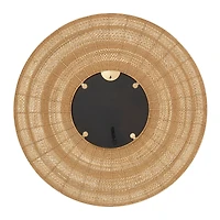 40" Brown Contemporary Metal Wall Mirror