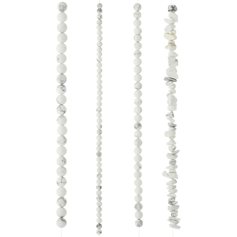 6 Pack: White Howlite Beads Value Pack by Bead Landing™