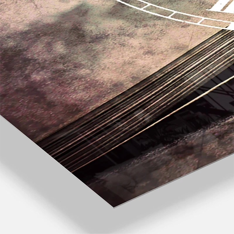 Designart Red Rose Inside The Book Multipanel Wall Clock