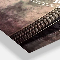 Designart Red Rose Inside The Book Multipanel Wall Clock