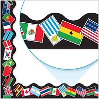 Trend Enterprises® Terrific Trimmers® World Flags Borders, 234ft.