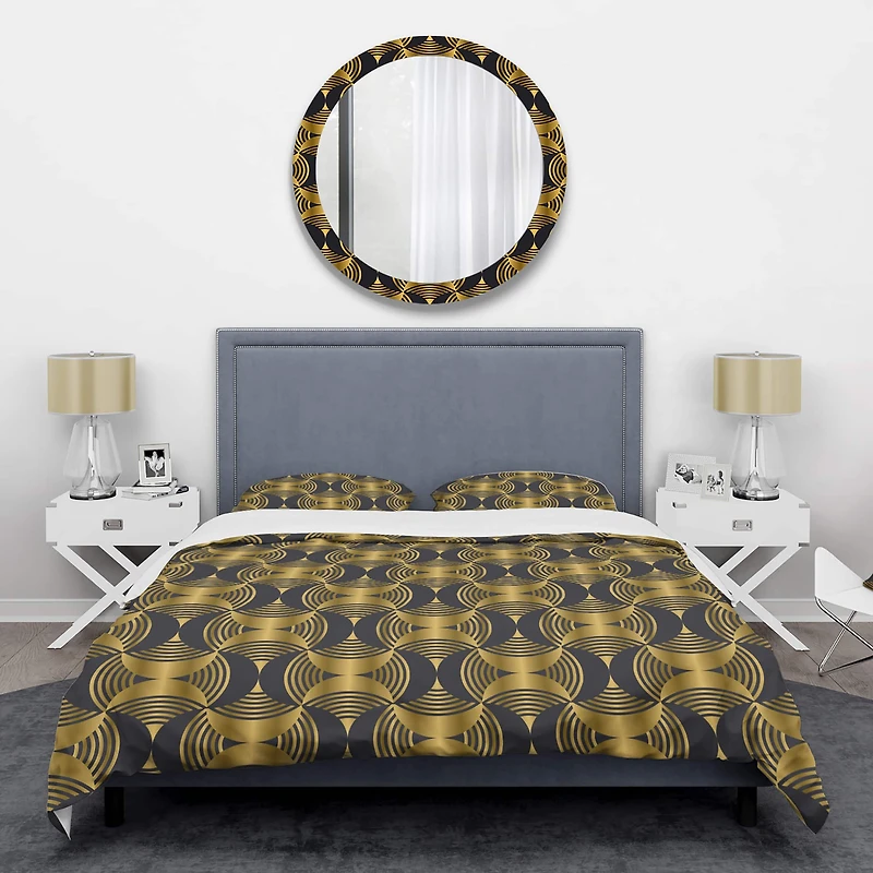 Designart 'Art Deco style modern pattern' Mid-Century Duvet Cover Set