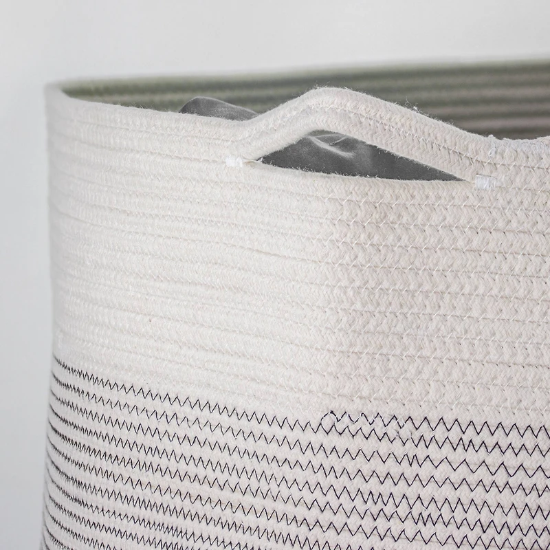 20" Woven Cotton Basket with Handles