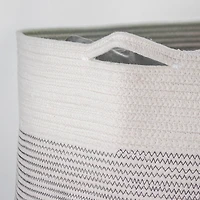 20" Woven Cotton Basket with Handles