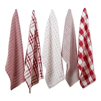 DII® Barn Red Farmhouse Woven Dishtowel Set