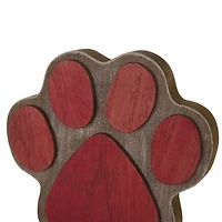 Glitzhome® Paw Print Christmas Stocking Holder Set