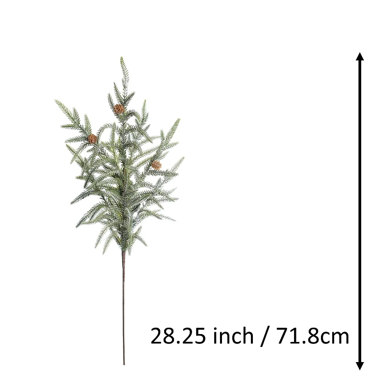 28.25" Green Frosted Soft Pine with Pinecone Stem by Ashland®