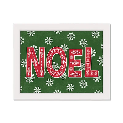 Scandinavian Noel White Framed Print