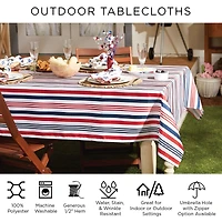 DII® Stone Floral Print Outdoor Tablecloth with Zipper
