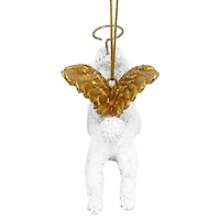 Design Toscano Honor the Pooch White Poodle Dog Angel Ornament
