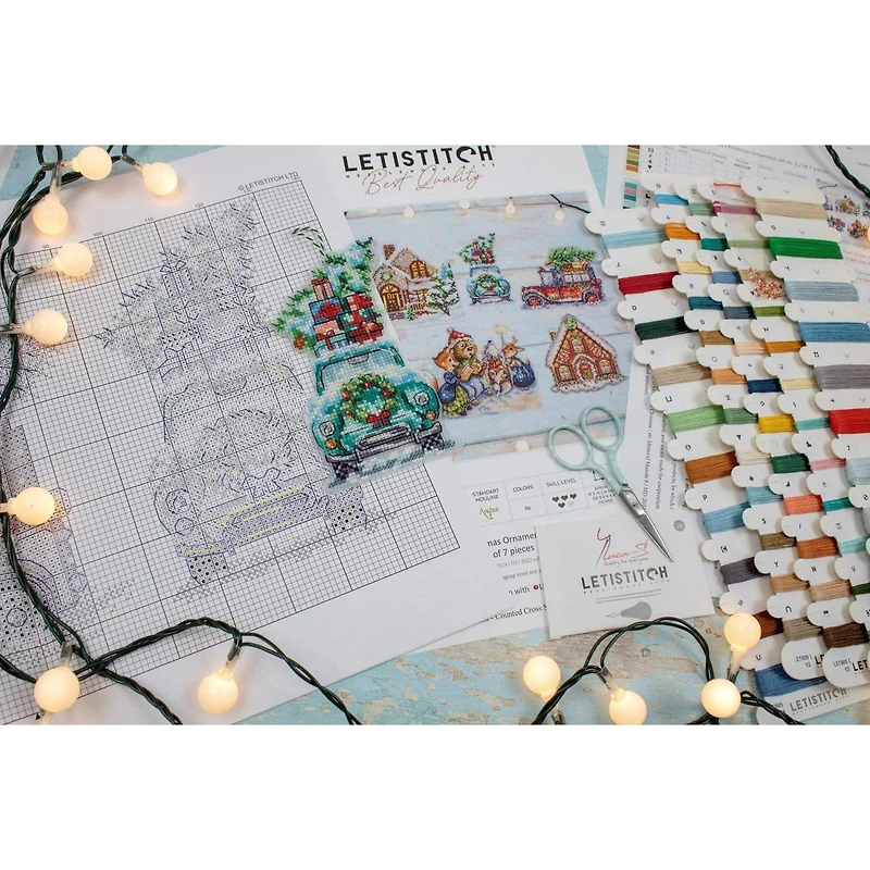 Letistitch Christmas Ornaments Counted Cross Stitch Kit