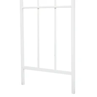 White Iron Contemporary Garden Arbor, 91" x 54" x 15"