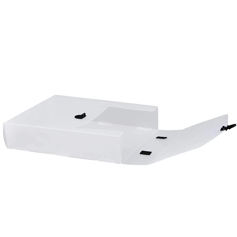 JAM Paper Clear Plastic Portfolio Vertical Briefcase with Handles