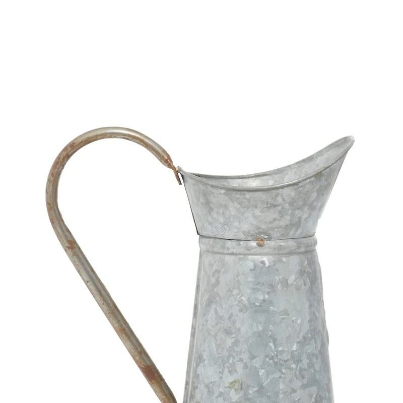 12" Iron Farmhouse Decorative Pitcher Vase