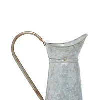 12" Iron Farmhouse Decorative Pitcher Vase