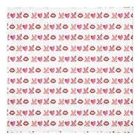 Lipstick XO Pattern 10" x 10" Cotton Twill Napkin