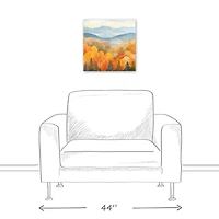 Fall Forest Landscape 16" x 16" Canvas Wall Art