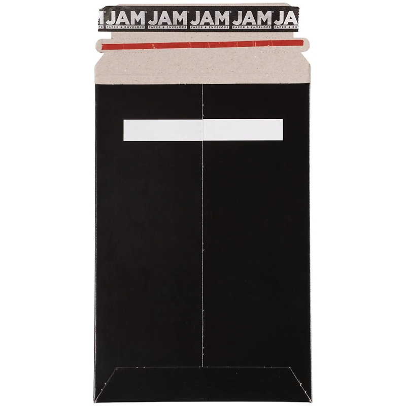 JAM Paper 6" x 9" Black Flat Photo Mailer Peel & Seal Closure Envelopes, 6ct.