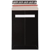 JAM Paper 6" x 9" Black Flat Photo Mailer Peel & Seal Closure Envelopes, 6ct.