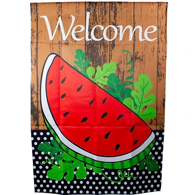Welcome Watermelon Slice Spring Outdoor House Flag