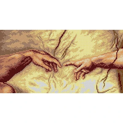 Orchidea Gobelin canvas for halfstitch without yarn after Michelangelo - The Creation of Adam