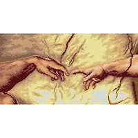 Orchidea Gobelin canvas for halfstitch without yarn after Michelangelo - The Creation of Adam