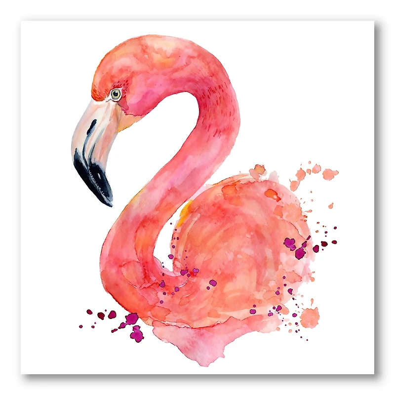 Designart - Portrait of Pink Flamingo I