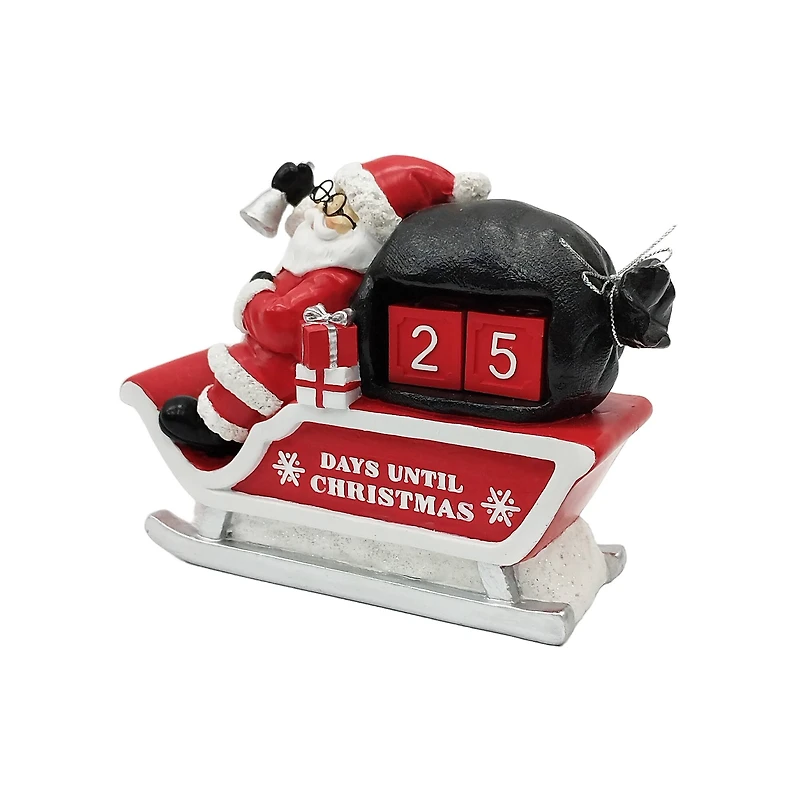 7.25" Santa on Sleigh Christmas Countdown Tabletop Décor by Ashland®