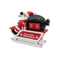 7.25" Santa on Sleigh Christmas Countdown Tabletop Décor by Ashland®