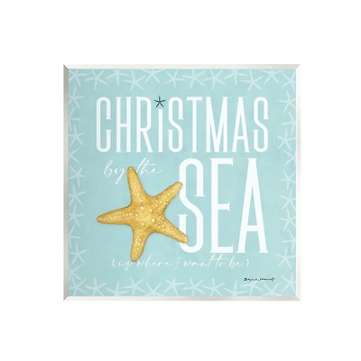 Stupell Industries Christmas By The Sea Turquoise Wall Plaque Art