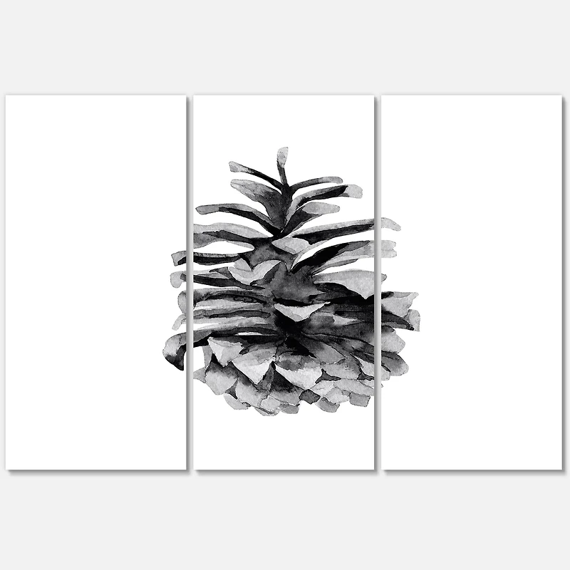Designart - Conifer Cone Monochrome
