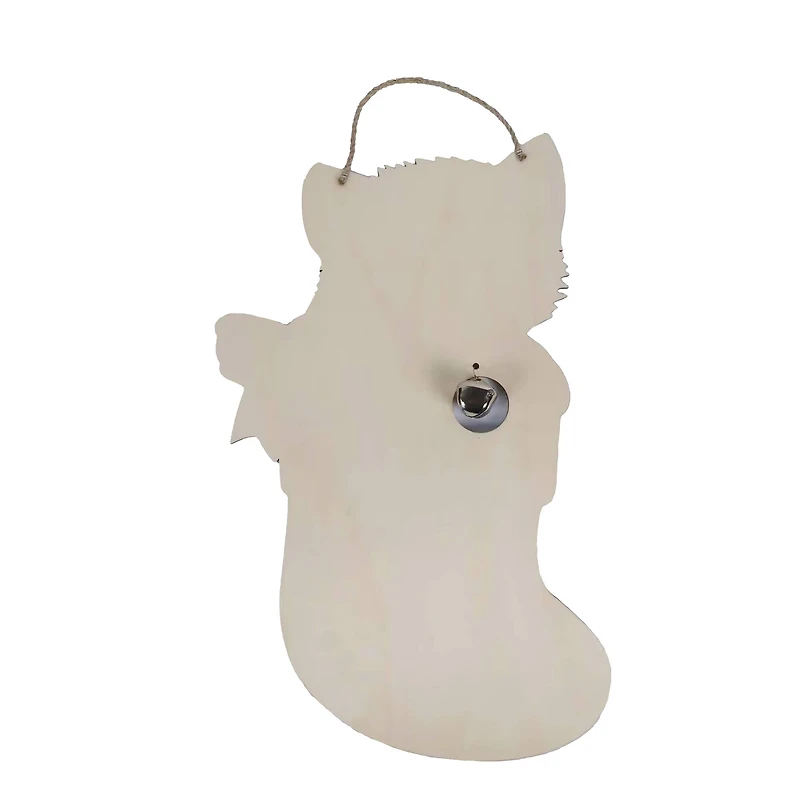 17" Kitten in Stocking DIY Wood Wall Plaque by Make Market®