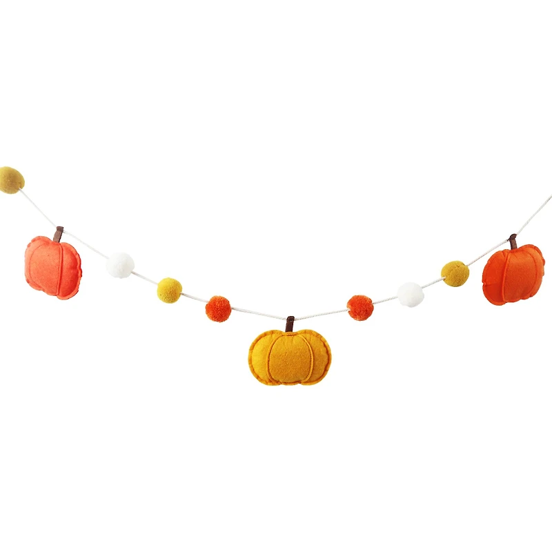 6ft. Pumpkin & Pom Garland by Ashland®