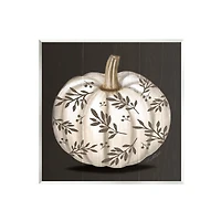 Stupell Industries Leaf Patterned Fall Pumpkin Wall Plaque Art