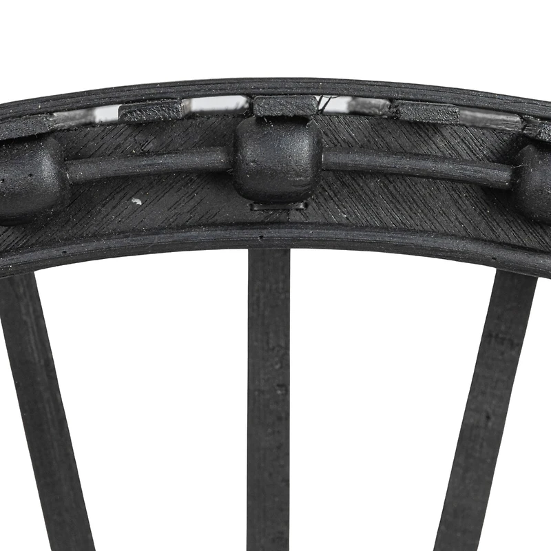 Hello Honey® Black Arched Bamboo & Wood Wall Shelf