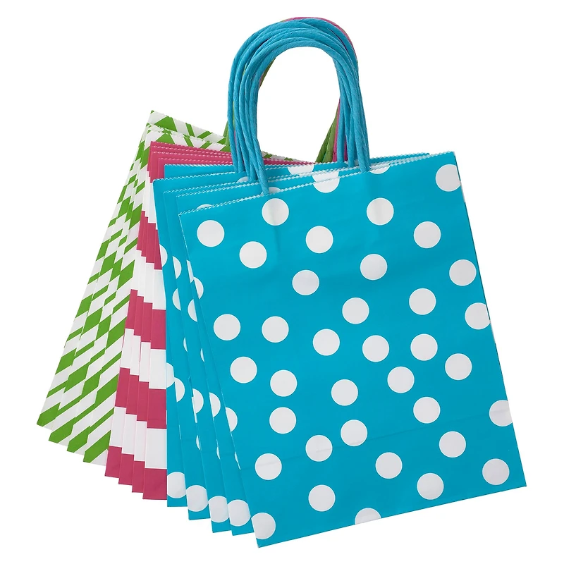 8 Packs: 13 ct. (104 total) Medium Bright Print Gift Bags by Celebrate It™