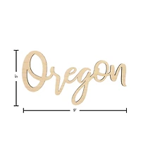 Leisure Arts® 9" Wood Oregon Word