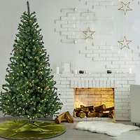 7.5ft. Pre-Lit Cedar Spruce Artificial Christmas Tree, Warm White LED Lights