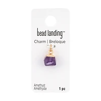 Natural Stone Faceted Ball Charm by Bead Landing